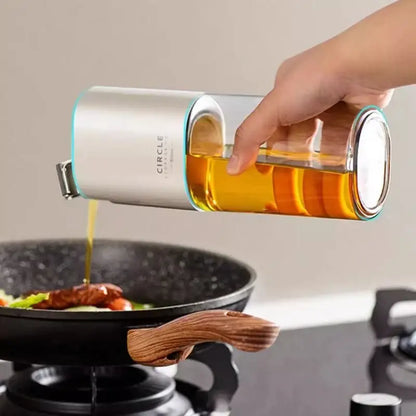 Modern white glass oil pot set 4 piece kitchen seasoning bottle
