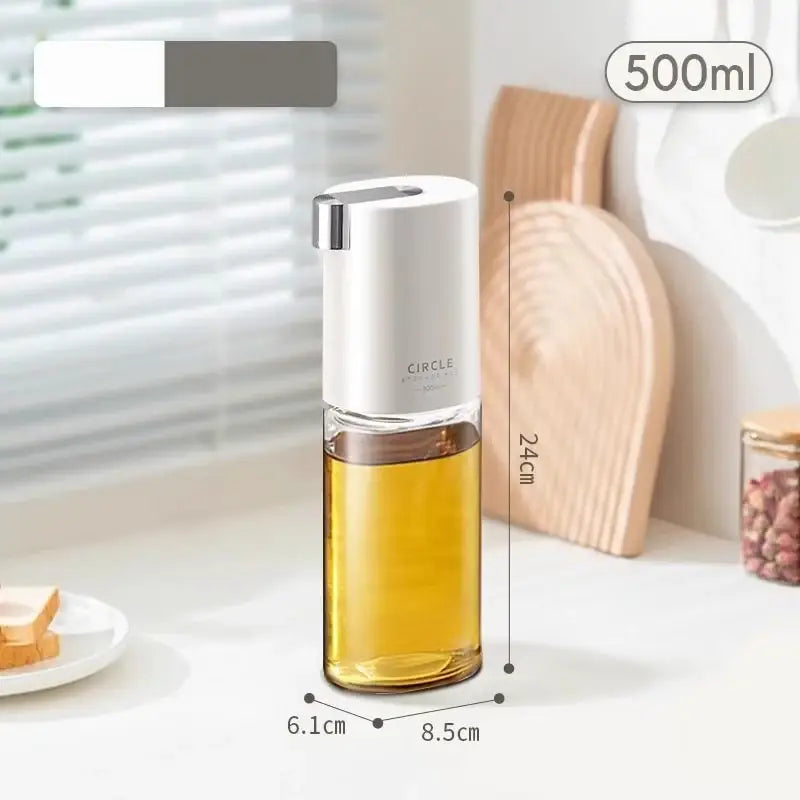 Modern white glass oil pot set 4 piece kitchen seasoning bottle