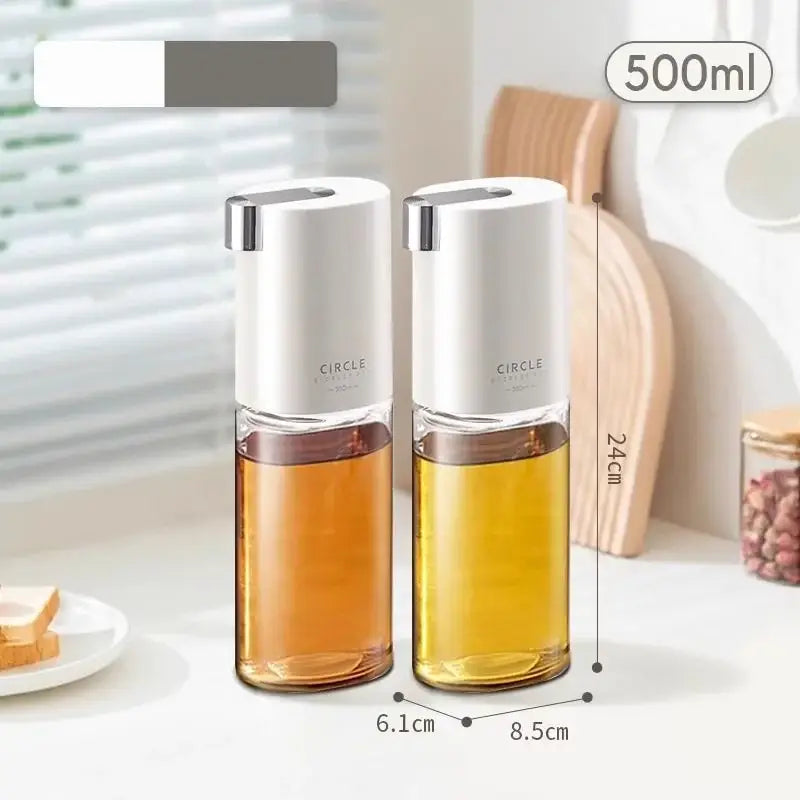 Modern white glass oil pot set 4 piece kitchen seasoning bottle