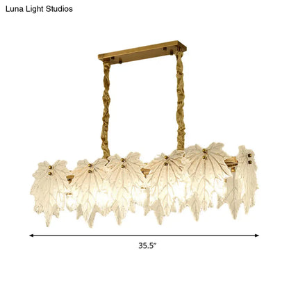 DecorBites™ Modern White Glass Pendant Light with 5 LED Heads for Dining Room