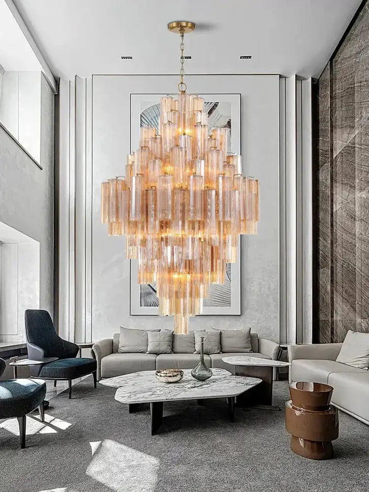 Modern white glass pendant lights dining room cascading chandelier