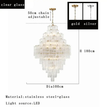 Modern white glass pendant lights dining room cascading chandelier