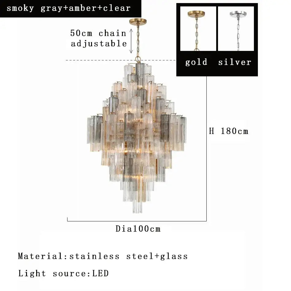 Modern white glass pendant lights dining room cascading chandelier