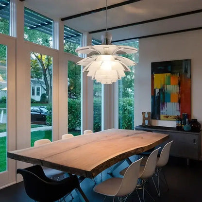 Modern white glass pine cone pendant chandelier for living room