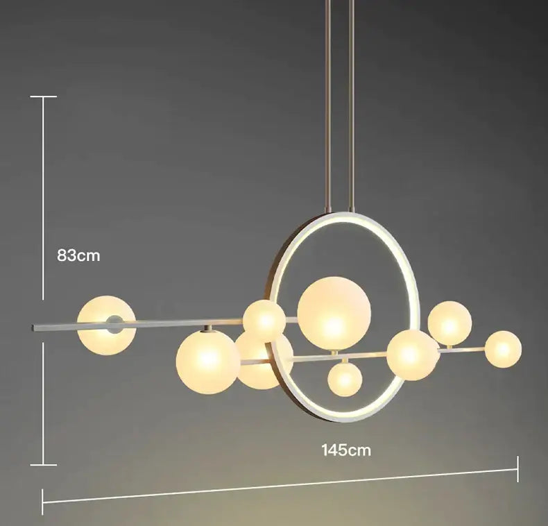 Modern white glass strip bubble chandelier kitchen bar pendant light