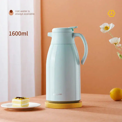 Modern white glossy glass insulation kettle kitchen thermos bottle
