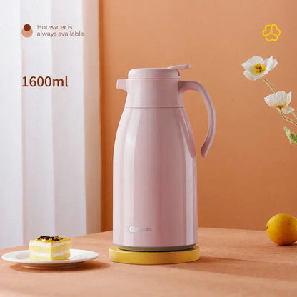 Modern white glossy glass insulation kettle kitchen thermos bottle