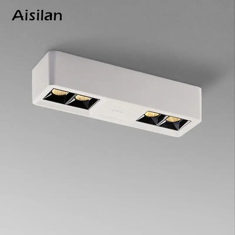 Modern white & gold 24w cri97 square led surface mount downlight living room