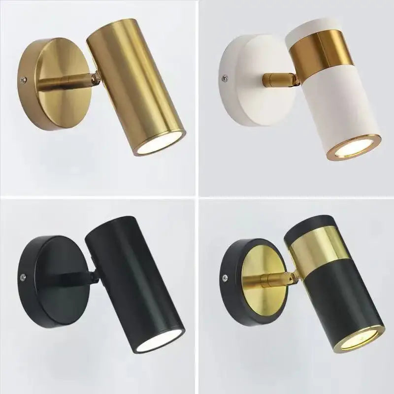 Modern white & gold adjustable nordic led wall lamp bedroom