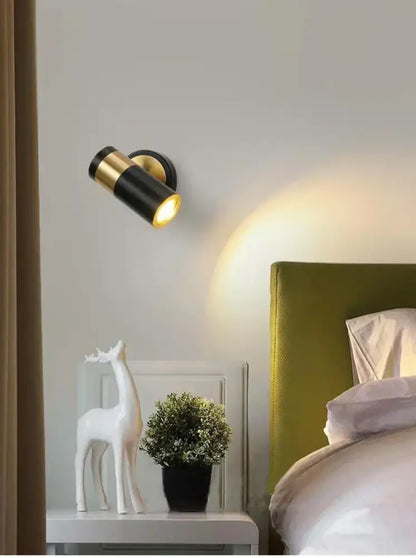 Modern white & gold adjustable nordic led wall lamp bedroom