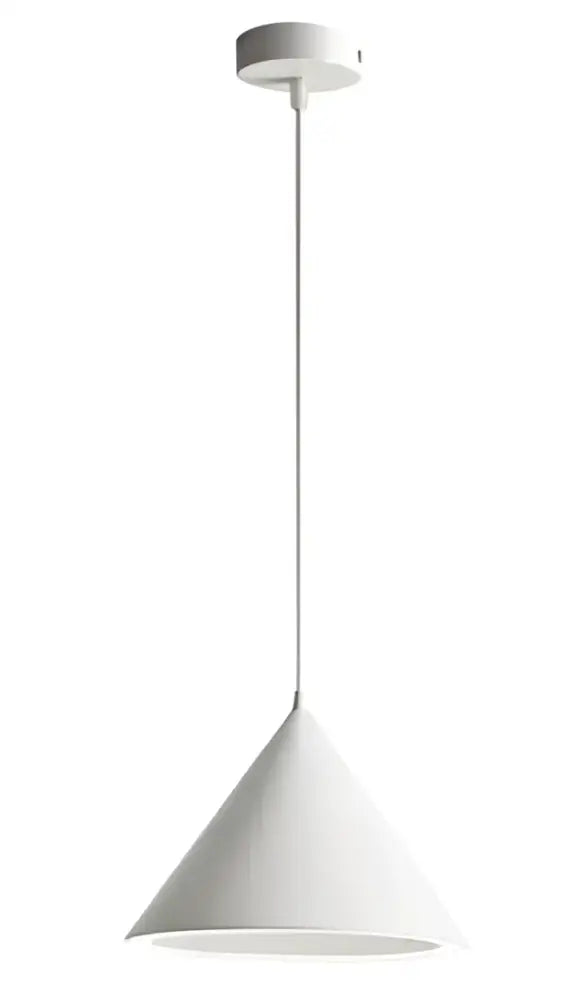 Modern white & gold annular cone pendant lamp living room light