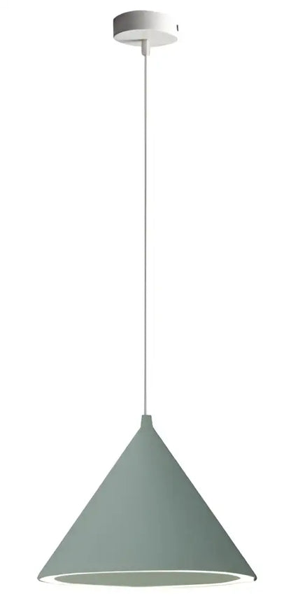 Modern white & gold annular cone pendant lamp living room light