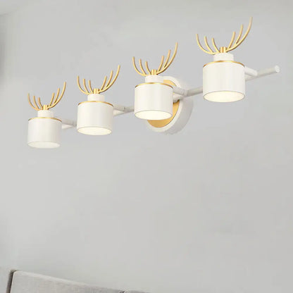 Modern white & gold antler wall light fixture bathroom vanity led