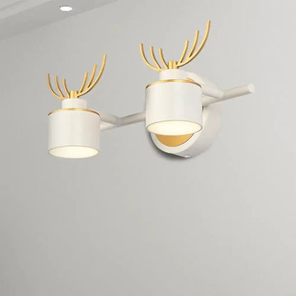 Modern white & gold antler wall light fixture bathroom vanity led