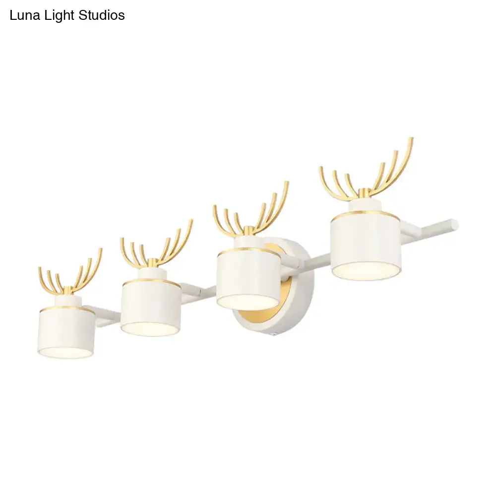 Modern white & gold antler wall light fixture bathroom vanity led