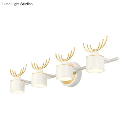 Modern white & gold antler wall light fixture bathroom vanity led