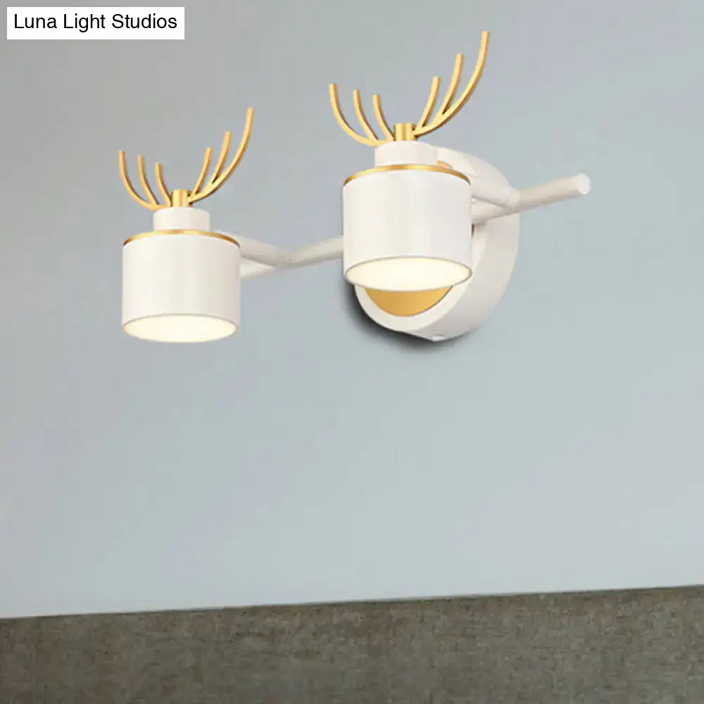 Modern white & gold antler wall light fixture bathroom vanity led