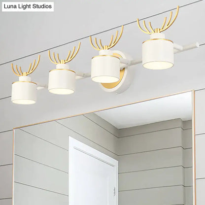 Modern white & gold antler wall light fixture bathroom vanity led