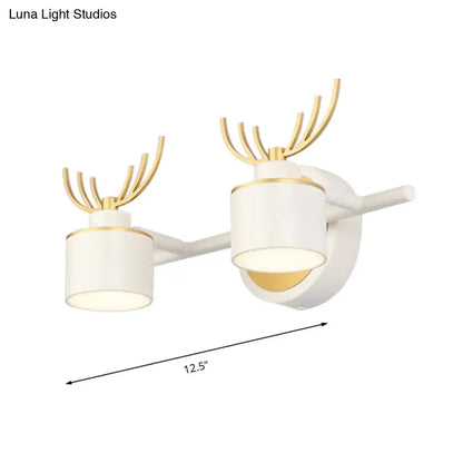 Modern white & gold antler wall light fixture bathroom vanity led