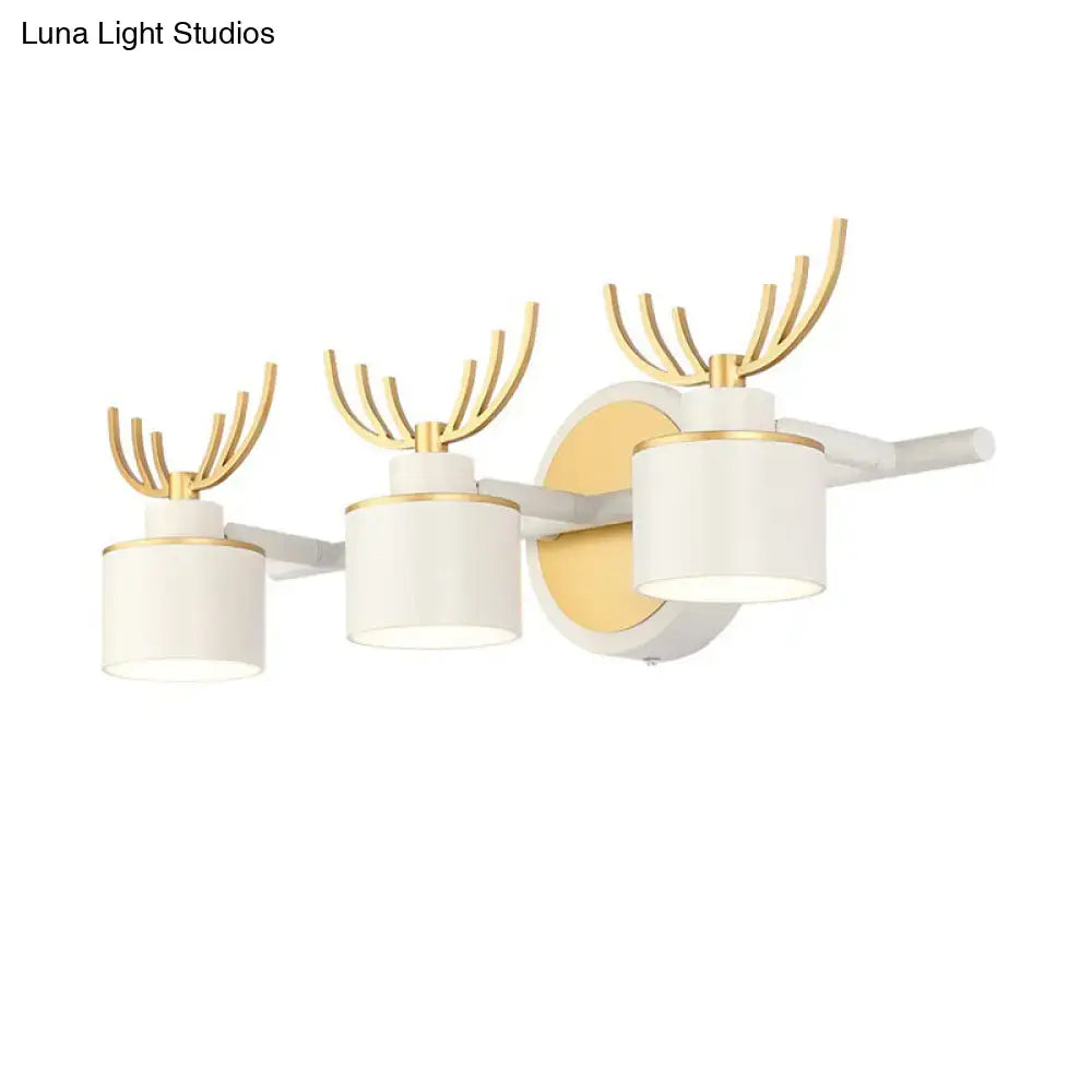 Modern white & gold antler wall light fixture bathroom vanity led