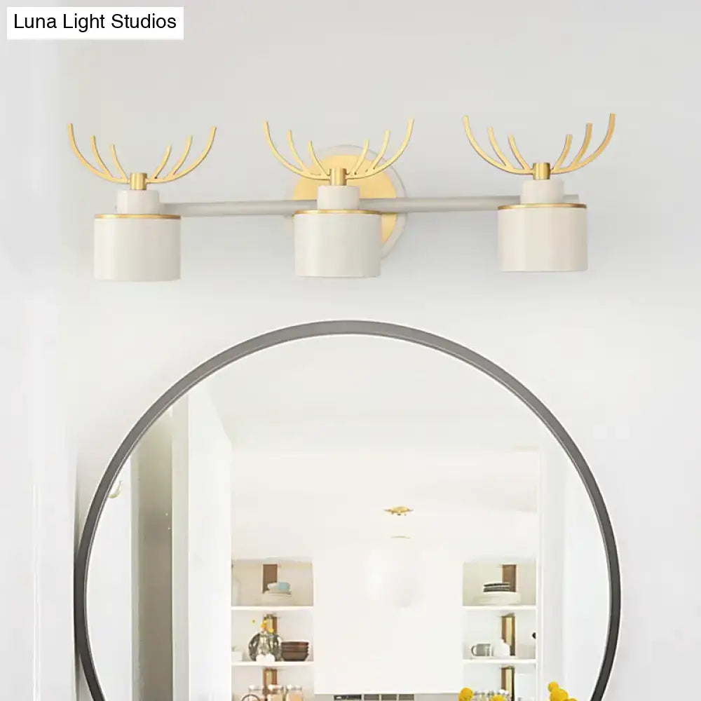 Modern white & gold antler wall light fixture bathroom vanity led