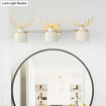 Modern white & gold antler wall light fixture bathroom vanity led