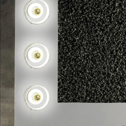DecorBites™ Modern White-Gold Circle Sconce Lighting - Designer Wall-Mounted Marble Light with 1 Bulb