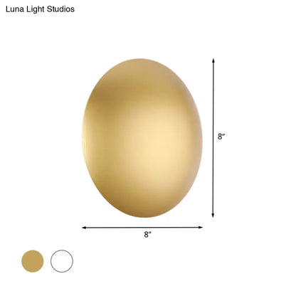 Modern white & gold circular led wall light warm white bedroom