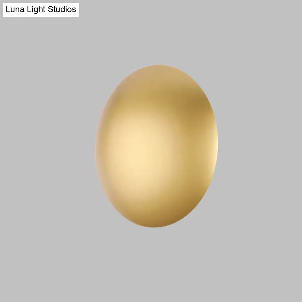 Modern white & gold circular led wall light warm white bedroom