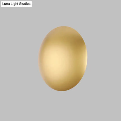 Modern white & gold circular led wall light warm white bedroom