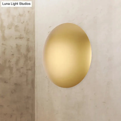 Modern white & gold circular led wall light warm white bedroom
