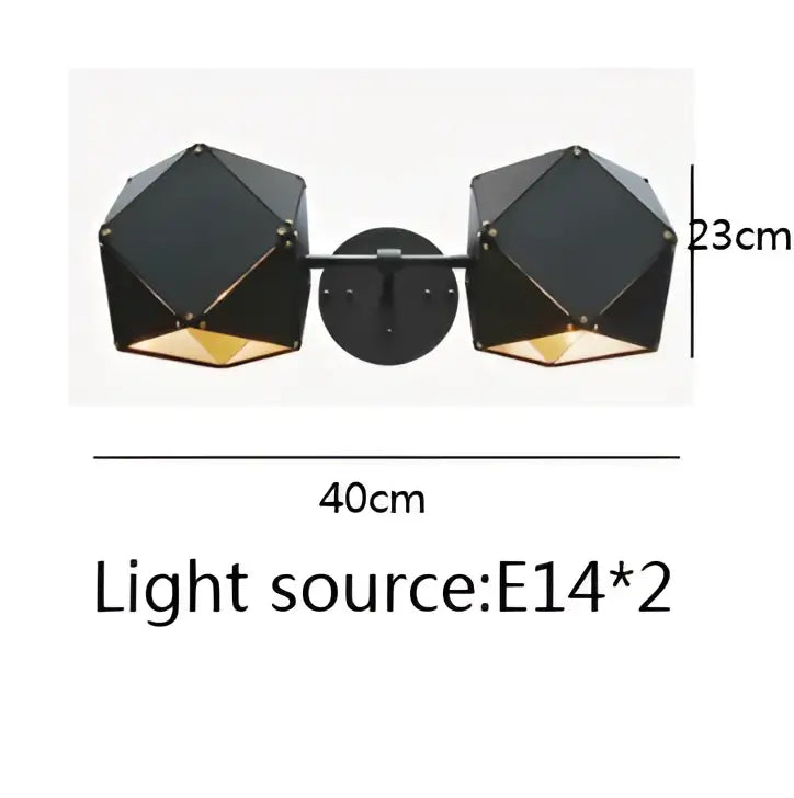 Modern white & gold cube led pendant light for dining room