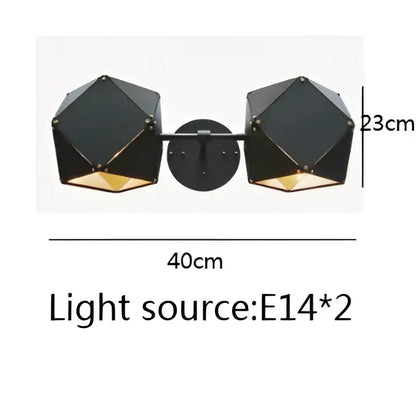 Modern white & gold cube led pendant light for dining room