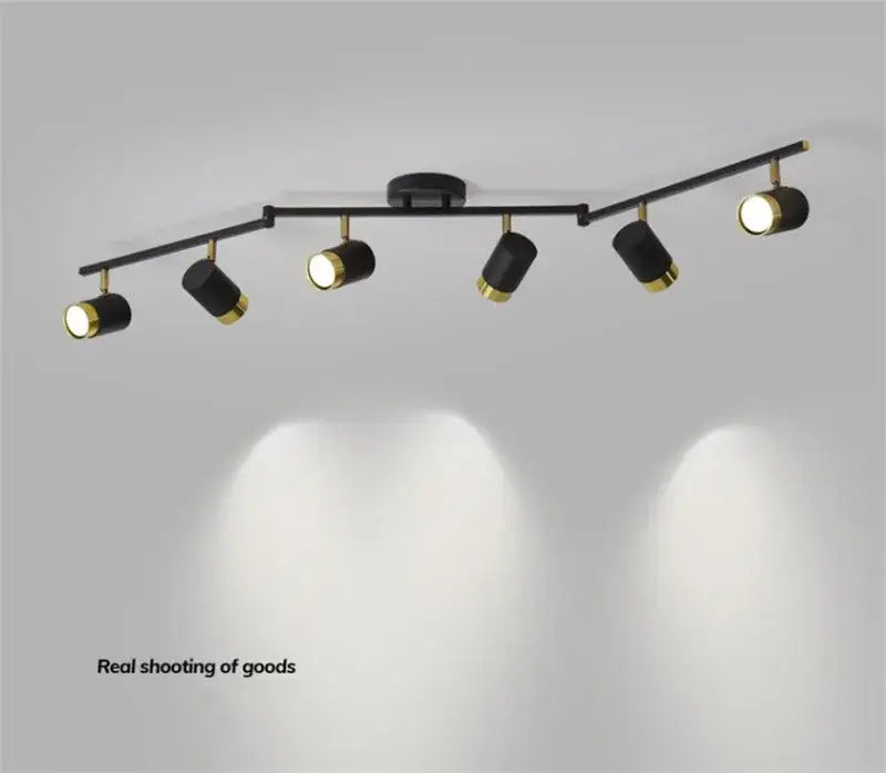 Modern white & gold ceiling chandelier living room spotlight