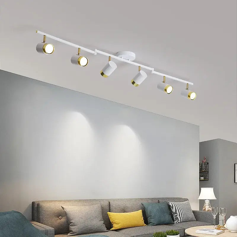 Modern white & gold ceiling chandelier living room spotlight