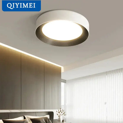 Modern white & gold circular chandelier dining room light