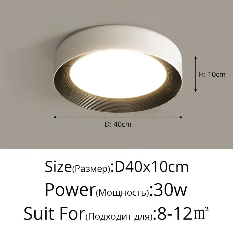 Modern white & gold circular chandelier dining room light