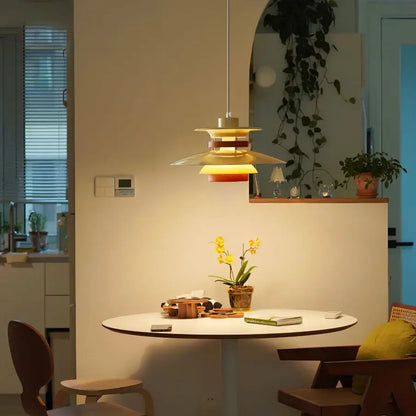 Modern white & gold designer pendant light living room