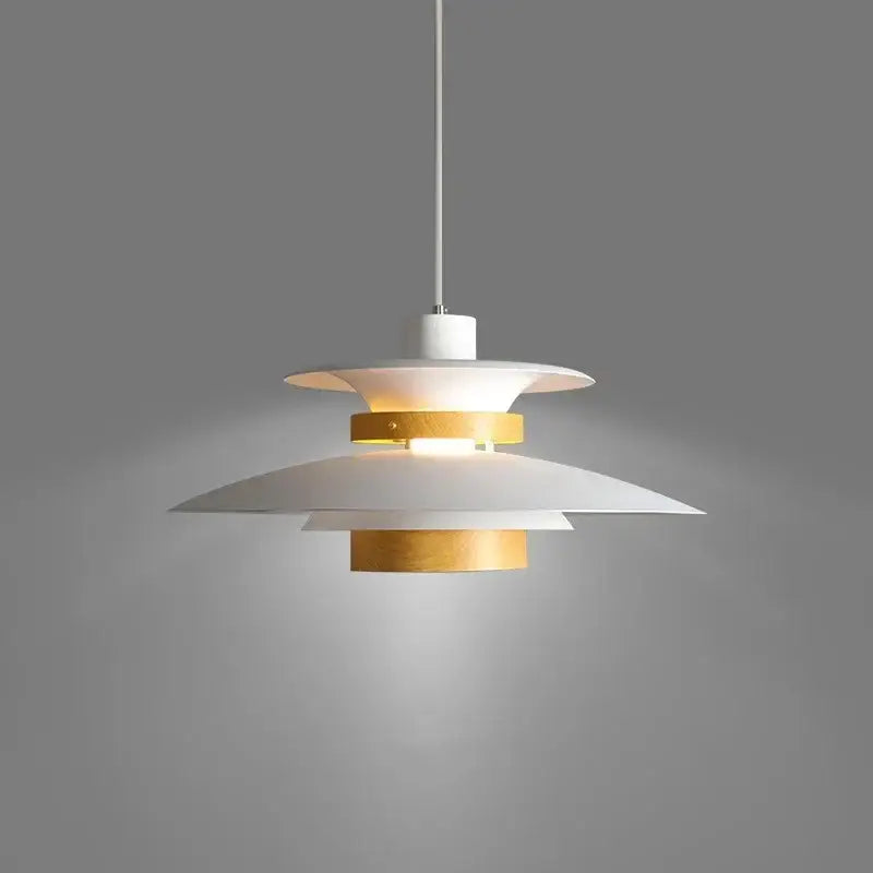 Modern white & gold designer pendant light living room