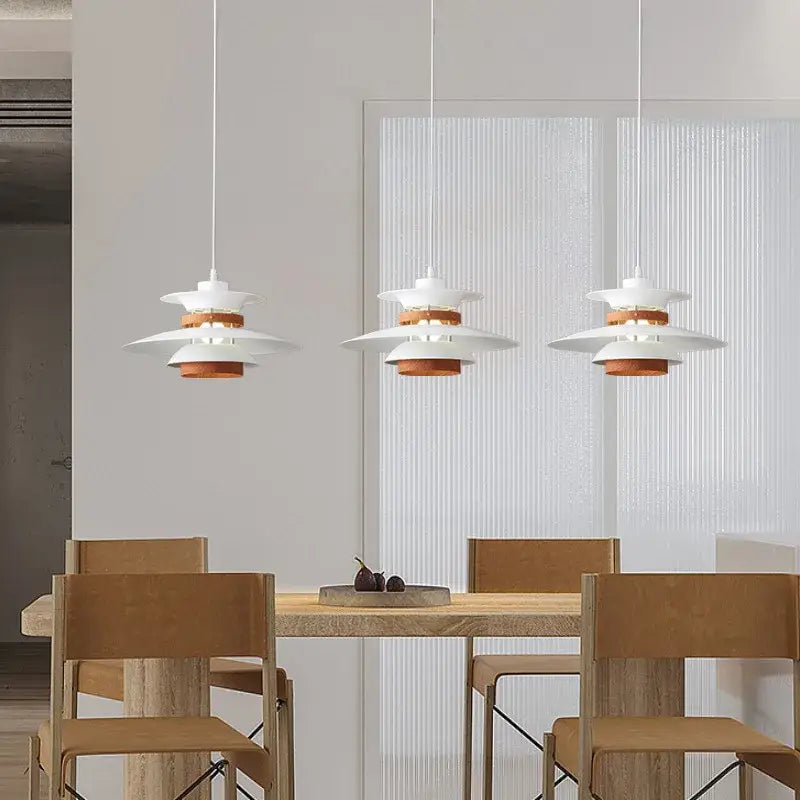 Modern white & gold designer pendant light living room