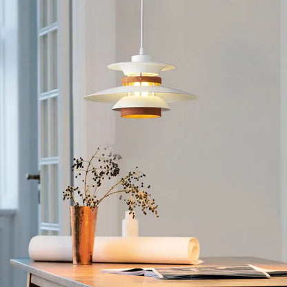 Modern white & gold designer pendant light living room