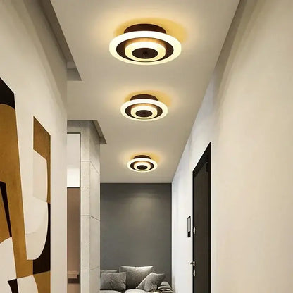 Modern white & gold led ceiling light aisle circular lamp