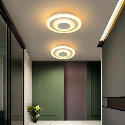 Modern white & gold led ceiling light aisle circular lamp