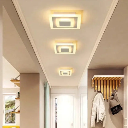 Modern white & gold led ceiling light aisle circular lamp