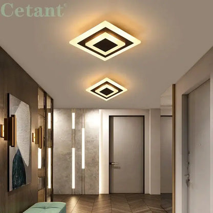 Modern white & gold led ceiling light aisle circular lamp