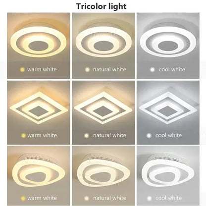 Modern white & gold led ceiling light aisle circular lamp