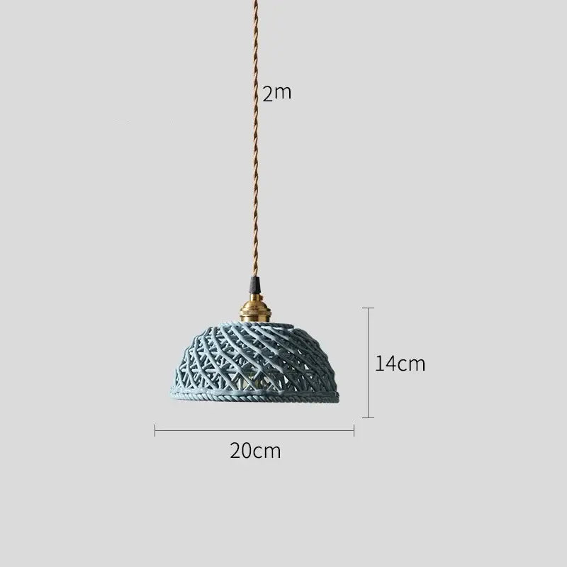 Modern white & gray geometric ceramic led pendant lights dining room