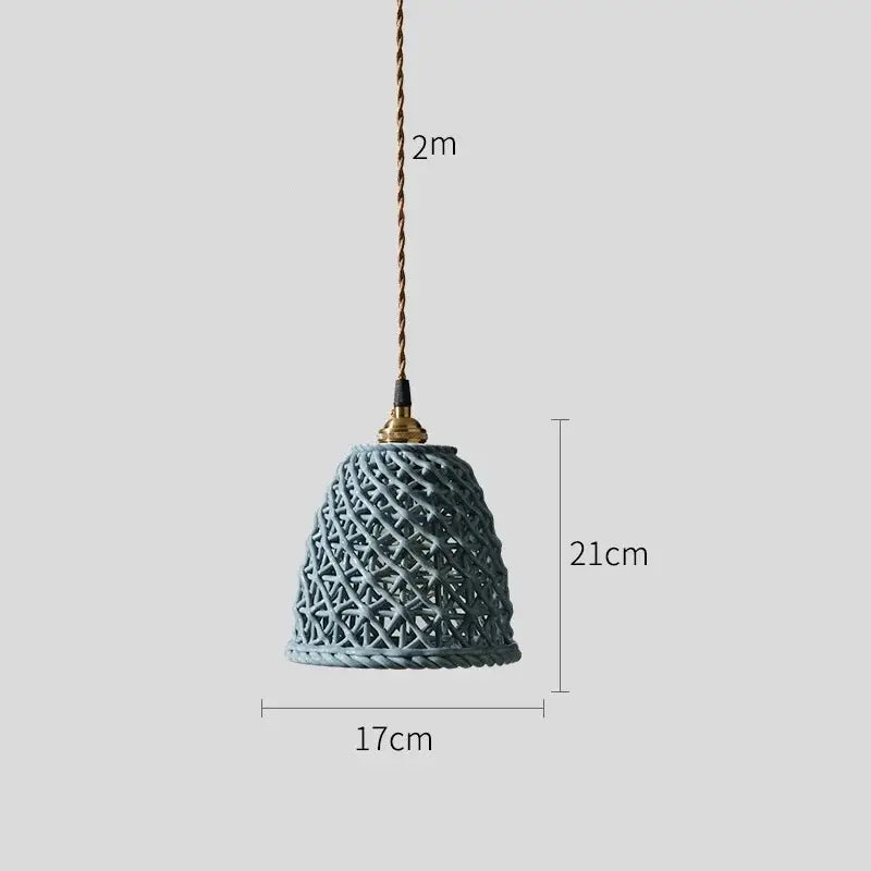 Modern white & gray geometric ceramic led pendant lights dining room