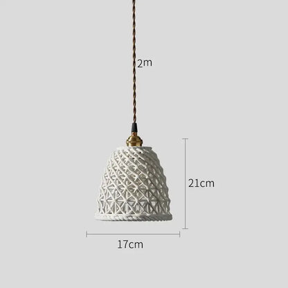 Modern white & gray geometric ceramic led pendant lights dining room