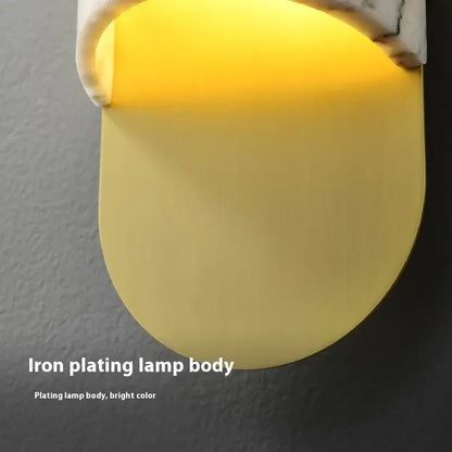 Modern white & gray marble led wall lamp for living room